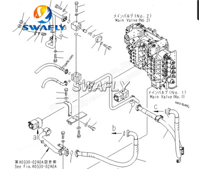 SWAFY থেকে আসল সংস্কার করা KOMATSU PC1250-8 প্রধান কন্ট্রোল ভালভ সমাবেশের সাথে পরিচয়